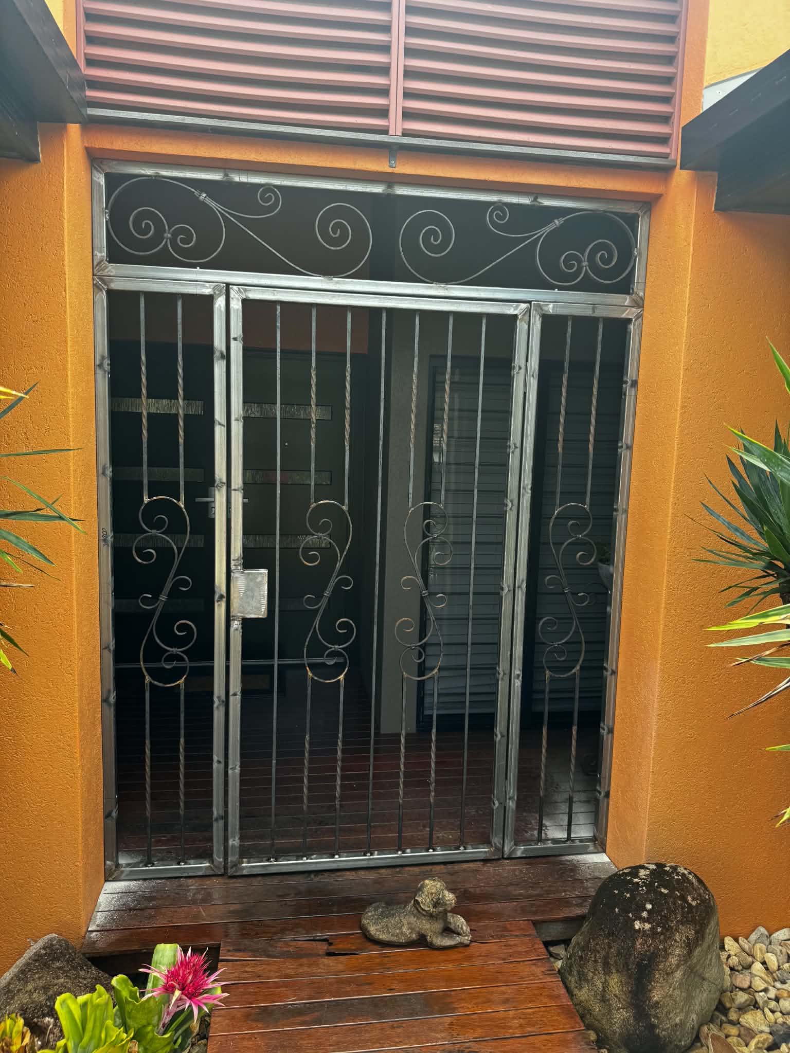 Wrought-iron security door